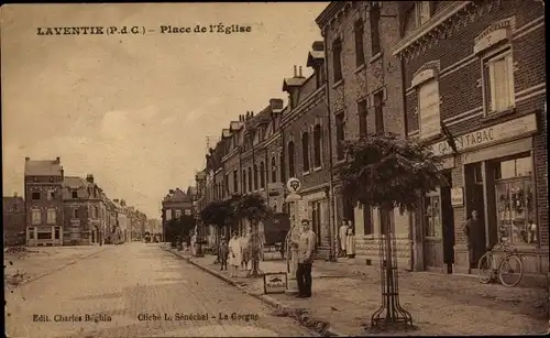 Ak Laventie Pas de Calais, Place de l'Eglise