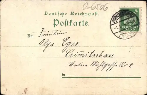 Litho Ronneburg in Thüringen, Gesamtansicht, Jahreswechsel