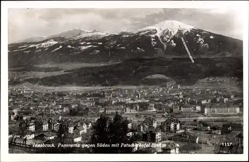 Ak Innsbruck in Tirol, Panorama gegen Süden mit Patscherkofel