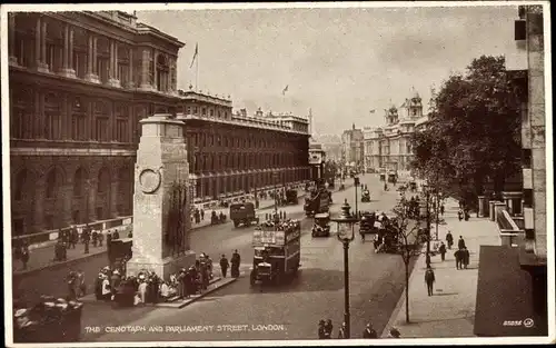 Ak London City England, The Cenotaph and Parliament Street