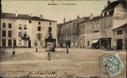 Ak Mirecourt Lothringen Vogesen, Place Gambetta