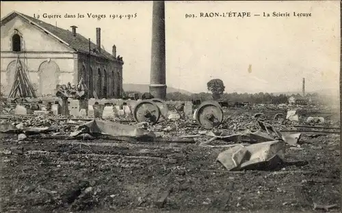 Ak Raon l&#39;Étape Lorraine Vosges, La Scierie Lecuve, I WK