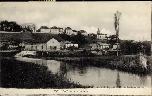 Ak Poussay Vosges, Vue générale