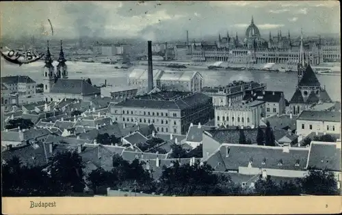 Ak Budapest Ungarn, Panorama