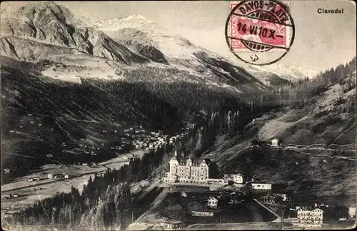 Ak Davos Platz Kanton Graubünden, Clavadel, Panorama