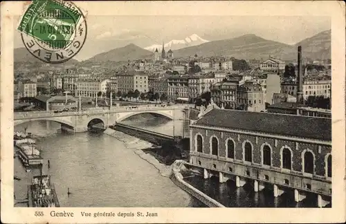 Ak Genf, Gesamtansicht von St. Jean