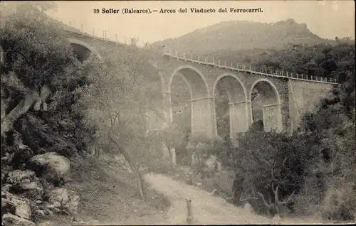 Ak Soller Mallorca Balearische Inseln, Arcos del Viaducto del Ferrocarril