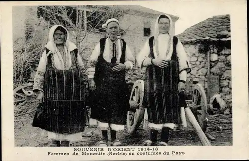 Ak Bitola Monastir Mazedonien, Frauen, Trachten