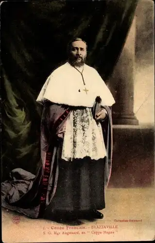 Ak Brazzaville Französisch Kongo, S.G. Mgr. Augouard, Archeveque, Cappa Magna