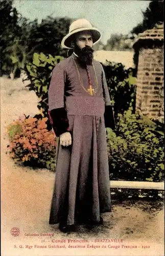 Ak Brazzaville Französisch Kongo, S. G. Mgr. Firmin Guichard, deuxieme Eveque du Congo Francais