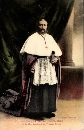 Ak Brazzaville Französisch Kongo, S.G. Mgr. Augouard, Archeveque, Cappa Magna