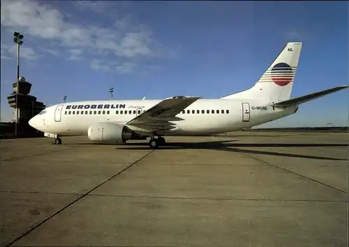 Ak Deutsches Passagierflugzeug, Euroberlin France, G MONL, Boeing 737 300, Flughafen Tegel