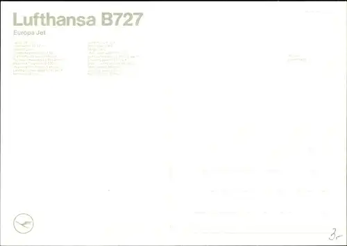 Ak Deutsches Passagierflugzeug, Lufthansa, Boeing B 727 Europa Jet