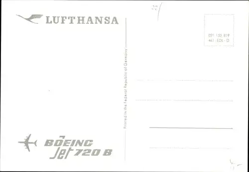 Ak Deutsches Passagierflugzeug, Lufthansa Boeing Jet 720 B, D-ABOH
