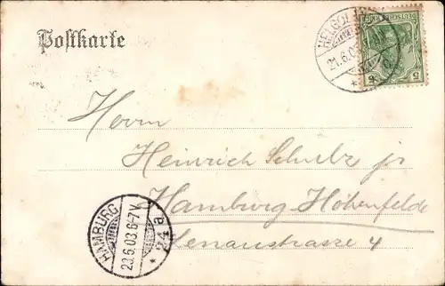 Ak Nordseeinsel Helgoland, Gesamtansicht 1903, 1820