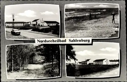 Ak Nordseebad Sahlenburg Cuxhaven, Stella Maris, Brandung, Werrewald