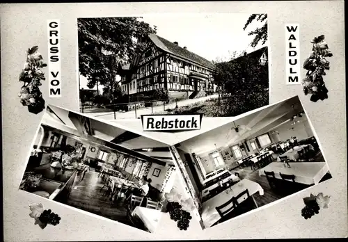 Ak Waldulm Kappelrodeck im Schwarzwald, Gasthaus z. Rebstock, Inneres, Fachwerkhaus