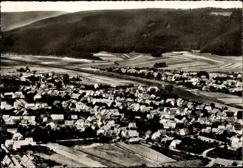 Ak Veckerhagen Reinhardshagen an der Weser Hessen, Luftbild