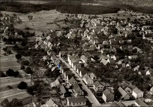 Ak Langensteinbach Karlsbad in Baden, Luftaufnahme