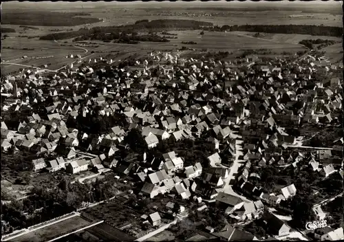 Ak Laichingen, Fliegeraufnahme, Blick a. d. Ort, Häuser