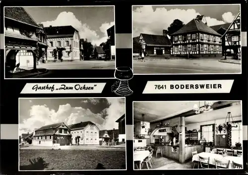 Ak Bodersweier Kehl am Rhein, Gasthof Zum Ochsen, Inneres