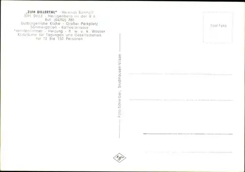 Ak Dille Bruchhausen Vilsen Niedersachsen, Heiligenberg, Gasthaus, Jagdzimmer, Clubzimmer