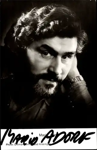 Ak Schauspieler Mario Adorf, Portrait, Autogramm