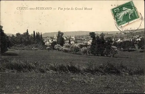 Ak Curtil Burnand Saône et Loire, Blick vom Grand Munot