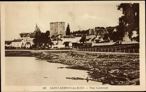 Ak St. Sernin du Bois Saône-et-Loire, Gesamtansicht