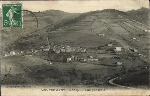 Ak Montromant Rhône, Gesamtansicht