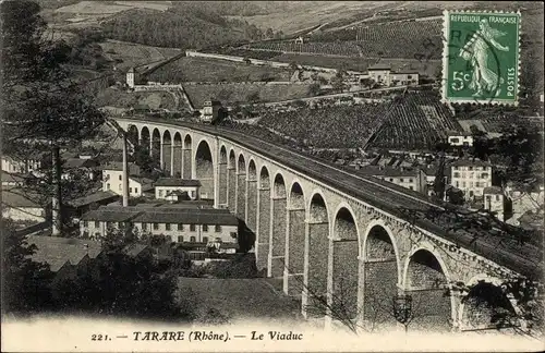 Ak Tarare Rhône, Das Viadukt