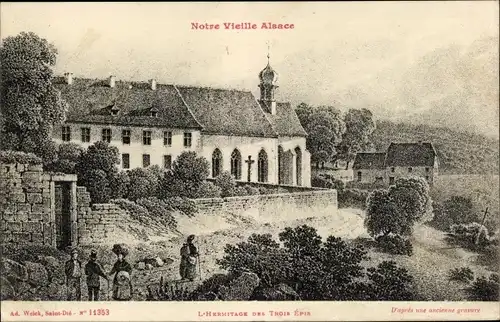 Ak Trois Épis Drei Ähren Elsass Haut Rhin, l'Hermitage