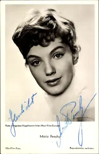 Ak Schauspielerin Maria Perschy, Portrait, Autogramm