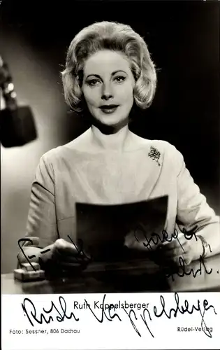 Ak Schauspielerin Ruth Kappelsberger, Portrait, Autogramm