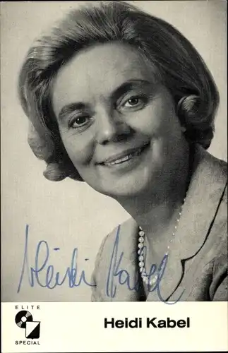 Ak Sängerin und Schauspielerin Heidi Kabel, Portrait, Autogramm