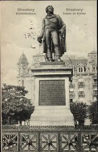 Ak Straßburg Straßburg Elsass Bas-Rhin, Monument Kleber