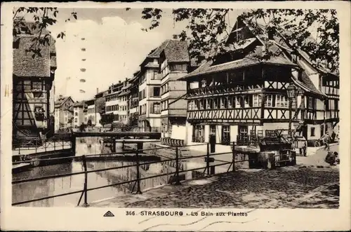 Ak Straßburg Straßburg Elsass Bas Rhin, Das Pflanzenbad