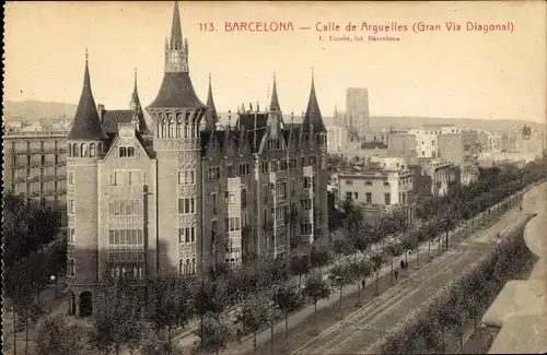 Ak Barcelona Katalonien Spanien, Calle del Arguelles