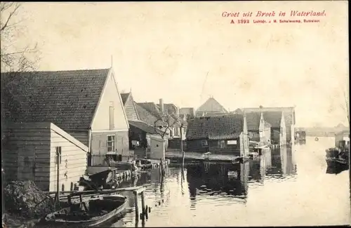 Ak Broek in Waterland Nordholland, Waterzicht