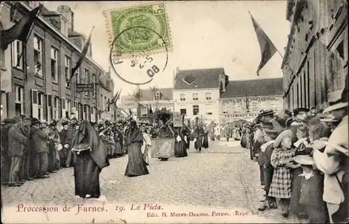 Postkarte Veurne Veurne Westflandern, Prozession, La Pieta