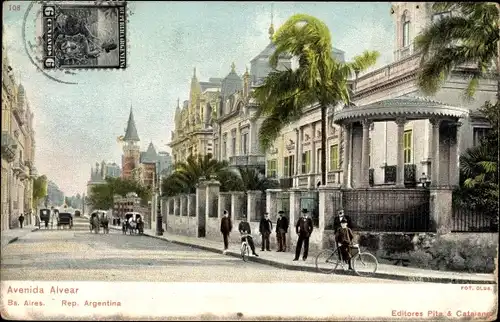 Ak Buenos Aires Argentinien, Avenida Alvear, Straßenpartie in der Stadt