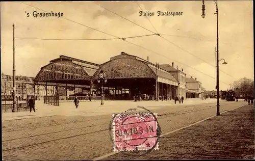 Ak 's Gravenhage Südholland, Station Staatsspoor