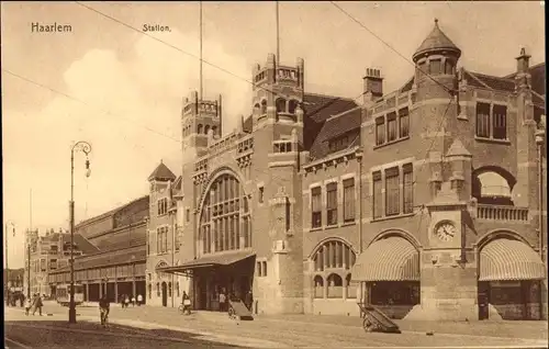 Ak Haarlem Nordholland Niederlande, Bahnhof