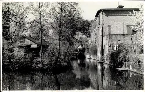 Foto Ak Buxtehude in Niedersachsen, Partie am Wasser, Haus