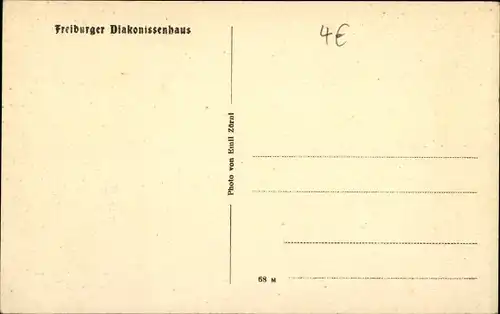 Ak Freiburg im Breisgau, Diakonissenhaus