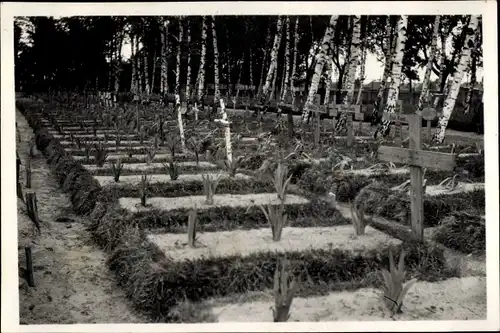 Foto Warszawa Warschau Polen, Soldatengräber auf dem Heldenfriedhof, II WK