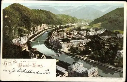 10 alte Ak Bad Ems im Rhein Lahn Kreis, diverse Ansichten