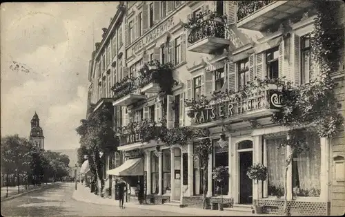 Ak Bad Ems an der Lahn, Hotel Kaiserhof und Kaisercafé