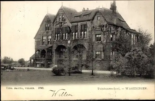 Ak Wageningen Gelderland Niederlande, Tuinbouwschool