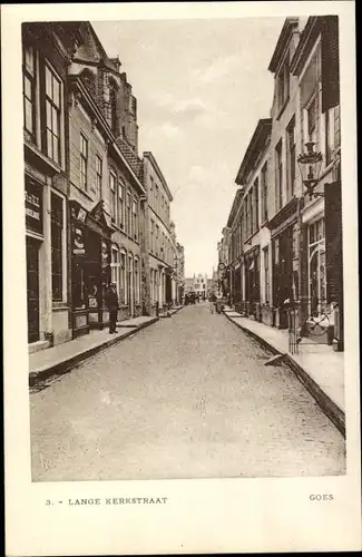 Ak Goes Zeeland Niederlande, Lange Kerkstraat